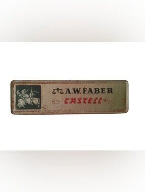 Vintage Faber-Castell Metal Drafting Pencil Case